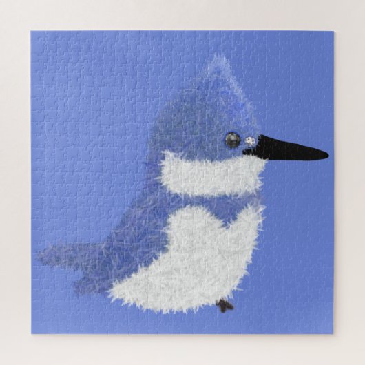 Modern charming belted kingfisher puzzle (Vertikal)
