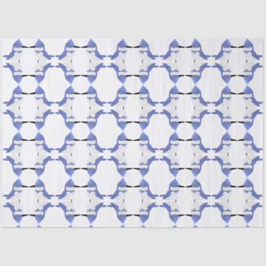 Modern charming belted kingfisher seidenpapier (Vorderseite)