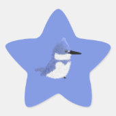 Modern charming belted kingfisher Stern-Aufkleber (Vorderseite)