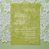 Modern Chartreuse Script Formal Wedding Pergament Einladungen