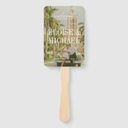 Modern Chartreuse Script Wedding Ceremony Program Fächer (Vorderseite)