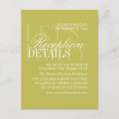 Modern Chartreuse Script Wedding Details Begleitkarte (Vorderseite)