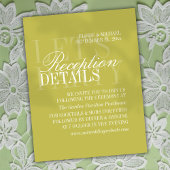 Modern Chartreuse Script Wedding Details Begleitkarte