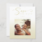 Modern Cheap Gradient Minimalist Photo Couple (Vorderseite)