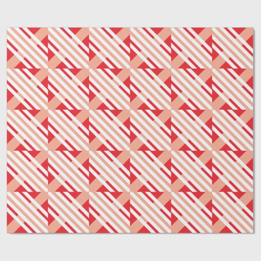 Modern Check Pattern Wrapping Paper Geschenkpapier (Flach)