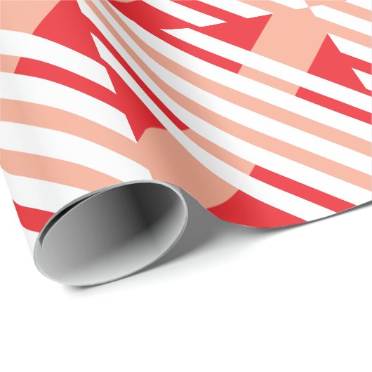 Modern Check Pattern Wrapping Paper Geschenkpapier (Rolleneckpunkt)