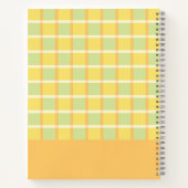 Modern Checker Green Yellow Orange Personalized Notizblock (Rückseite)