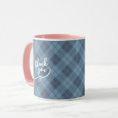 Modern Checker Pattern thank you gift Tasse (Vorderseite Links)