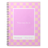 Modern Checkerboard Block Quote Classic Notebook Notizblock (Vorderseite)