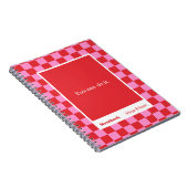 Modern Checkerboard Block Quote Classic Notizblock (Rechte Seite)