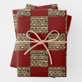 Modern Checkerboard Geometric pattern Geschenkpapier Set (Beispiel)