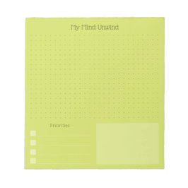 Modern Cheerful Brain Dump (Editable Text) Notizblock