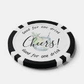 Modern Cheers Gin Tonic Drink Wedding Pokerchips (Einzeln)