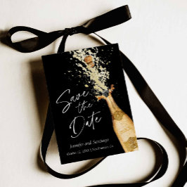 Modern Cheers Save the Date Card Einladung