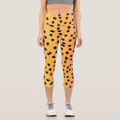 Modern Cheetah Print Capri Leggings (Vorderseite)