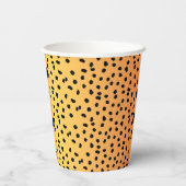 Modern Cheetah Print Pappbecher (Rückseite)