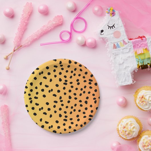Modern Cheetah Print Pappteller (Party)