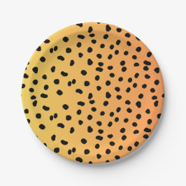 Modern Cheetah Print Pappteller