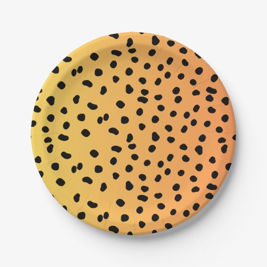 Modern Cheetah Print Pappteller (Vorderseite)