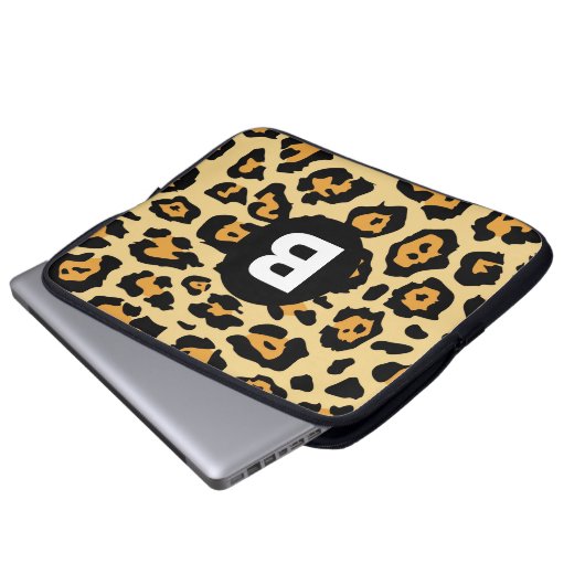 Modern Cheetah Spots Pattern Laptopschutzhülle (Vorne Knopf)