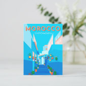 Modern Chefchaouen Marokko Postkarte (Stehend Vorderseite)