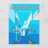Modern Chefchaouen Marokko Postkarte (Vorderseite)