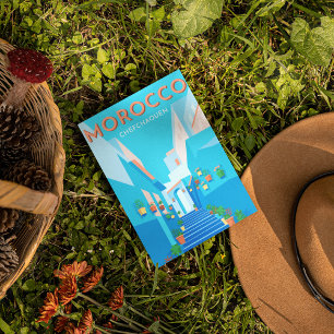 Modern Chefchaouen Marokko Postkarte