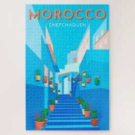 Modern Chefchaouen Marokko Reisen Puzzle