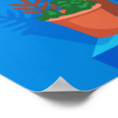 Modern Chefchaoun Marokko Reiseplakat Poster (Ecke)