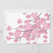Modern Cherry Blossom Hochzeitseinladung Einladung (Rückseite)