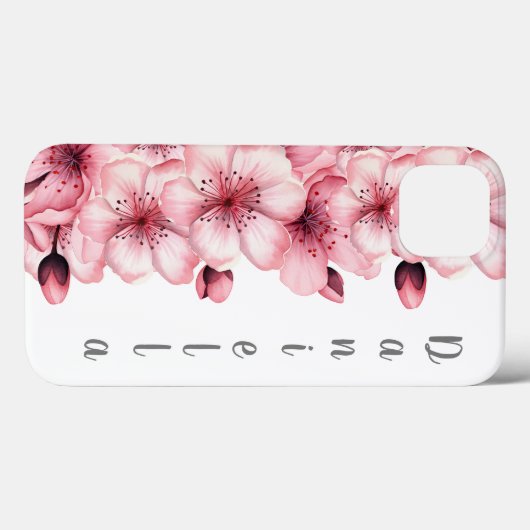Modern Cherry Blossom Pink Case-Mate iPhone Hülle (Rückseite (Horizontal))