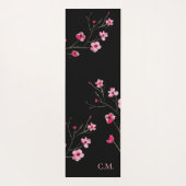 Modern Cherry Blossom Sakura Wasserfarben Blüten Yogamatte (Rückseite)
