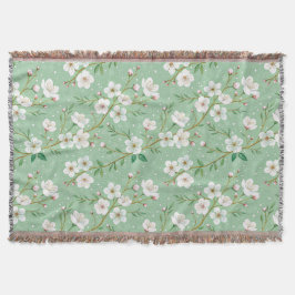 Modern Cherry Blossoms Winter Decke