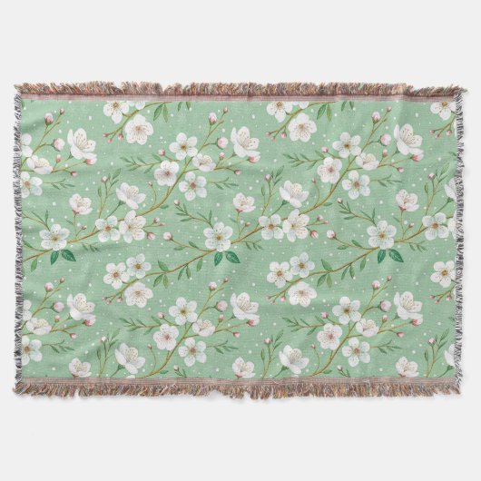 Modern Cherry Blossoms Winter Decke (Vorderseite)