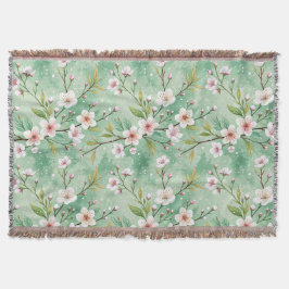 Modern Cherry Blossoms Winter Decke