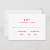 Modern Cherry Red Wedding | Wahl RSVP Karte (Vorderseite)