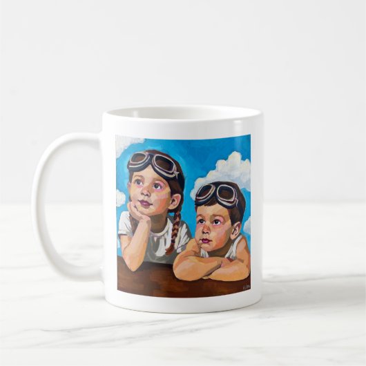 Modern Cherub Painting - Rembrandt Inspired Art Kaffeetasse (Links)