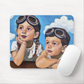 Modern Cherub Painting - Rembrandt Inspired Art Mousepad (Mit Mouse)