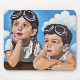 Modern Cherub Painting - Rembrandt Inspired Art Mousepad