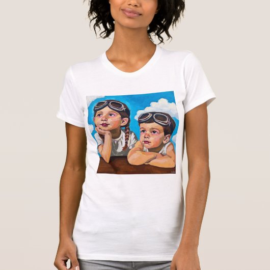 Modern Cherub Painting - Rembrandt Inspired Art T-Shirt (Vorderseite)