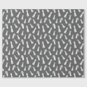 Modern Chess Pieces Pattern Wrapping Paper Geschenkpapier (Flach)