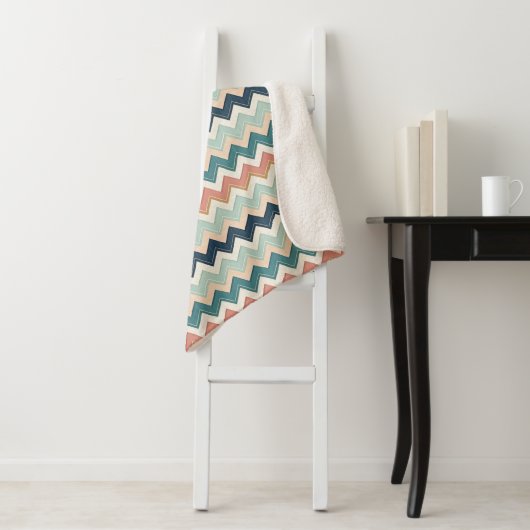 Modern Chevron Design Custom Soft Sherpadecke (Beispiel)