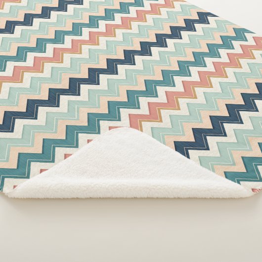 Modern Chevron Design Custom Soft Sherpadecke (3/4)