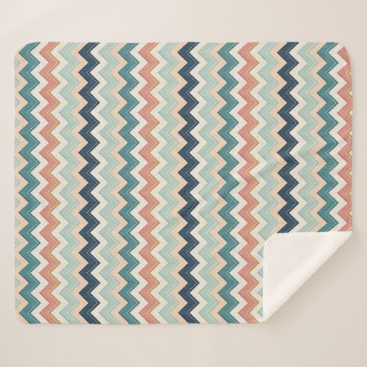 Modern Chevron Design Custom Soft Sherpadecke (Vorderseite (Horizontal))