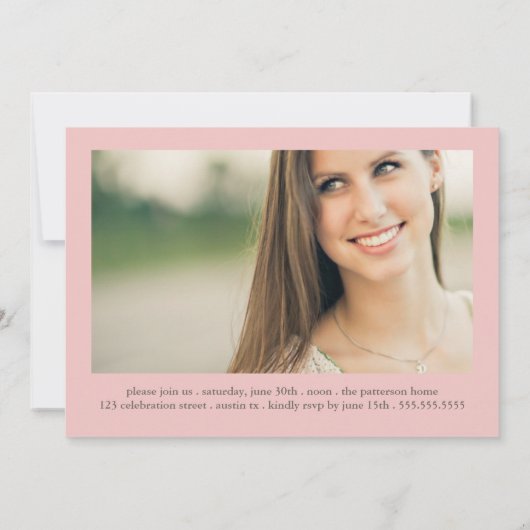 Modern Chic 2017 Foto Graduation Party Einladung (Rückseite)