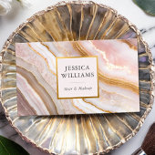 Modern Chic Agate Marble Visitenkarte