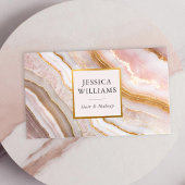 Modern Chic Agate Marble Visitenkarte