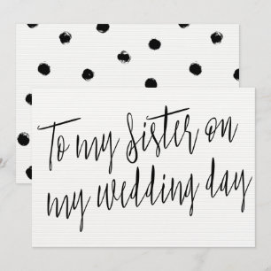 Modern Chic "An meine Schwester an meinem Hochzeit Einladung