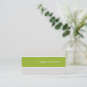 Modern Chic Apple Green Visitenkarte (Stehend Vorderseite)