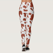 Modern Chic Ayrshire Kuh Animal Print Muster Leggings (Rückseite)